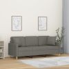 3-Seater Sofa with Pillows&Cushions Dark Gray 70.9" Fabric