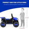 6V ATV, 4 Wheel Beach Buggy, Battery Powered Kids ATV, Forward / Reverse Switch - Blue