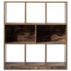 Open Compartments Industrial Freestanding Bookshelf