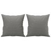 3-Seater Sofa with Pillows&Cushions Dark Gray 70.9" Fabric