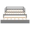 Twin or Double Twin Daybed with Trundle; Gray