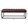 Metal Base Upholstered Bench for Bedroom for Entryway