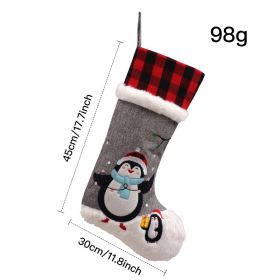 Cartoon Checked Socks Children's Gift (Option: Penguin)