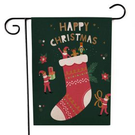 Santa Claus Garden Flag Christmas Decorations (Option: Sd9-30x45cm)