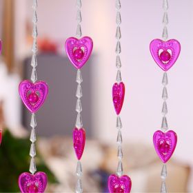 Household Plastic Crystal Acrylic Door Chain Decoration (Option: Transparent rose-110x190)