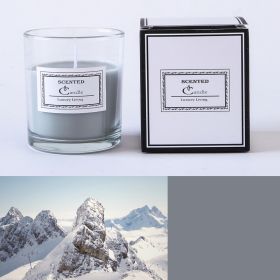 Christmas Handmade Fragrance Candle Light (Option: Light grey snow mountains)