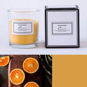 Christmas Handmade Fragrance Candle Light (Option: Bright orange silk)